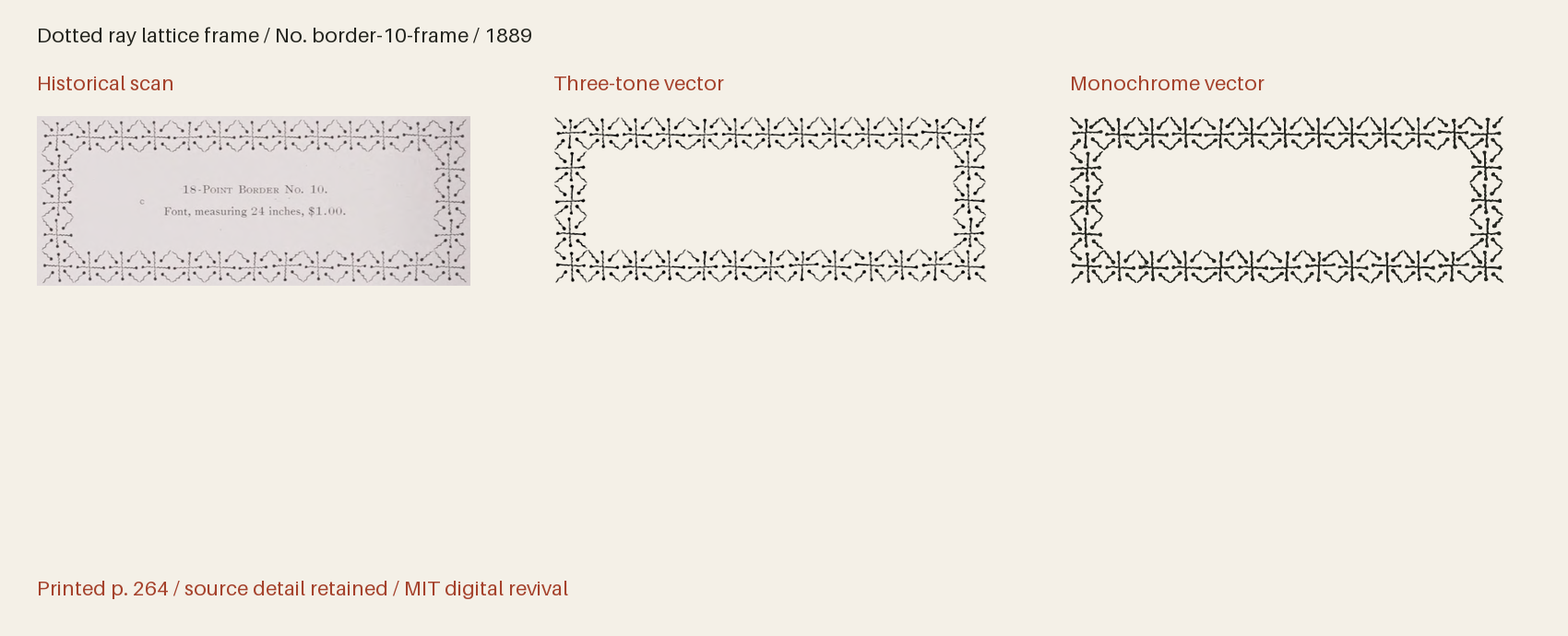 Historical scan beside the three-tone and monochrome vector revivals