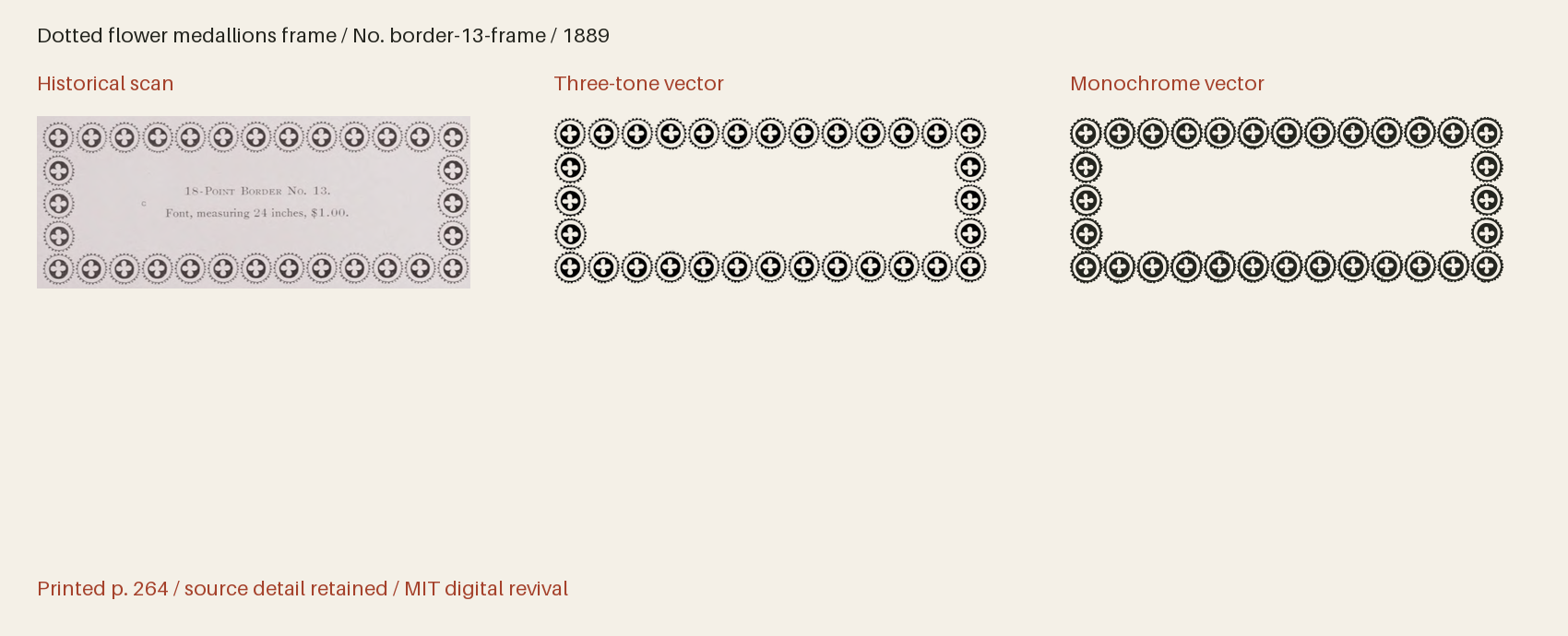 Historical scan beside the three-tone and monochrome vector revivals