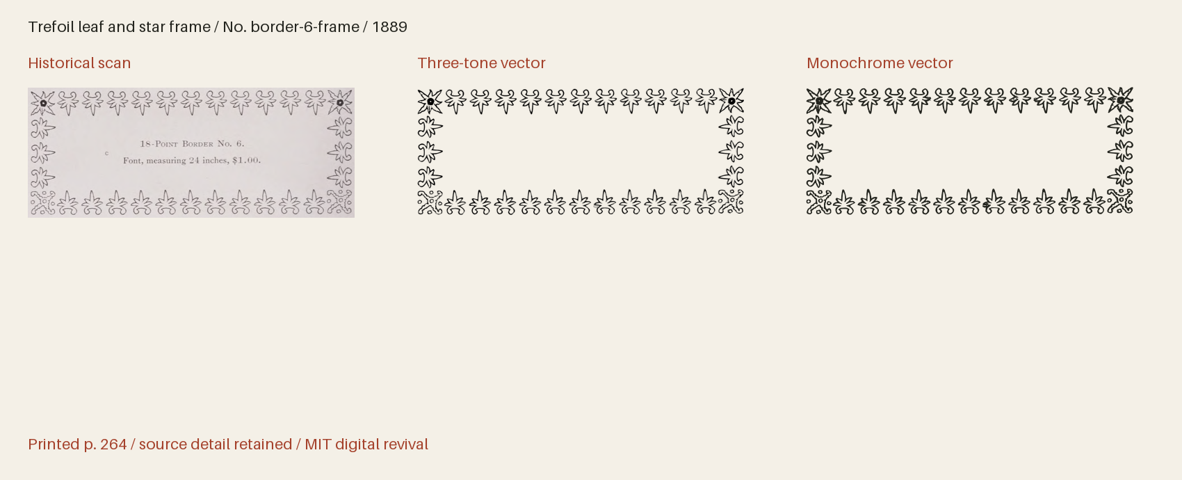 Historical scan beside the three-tone and monochrome vector revivals