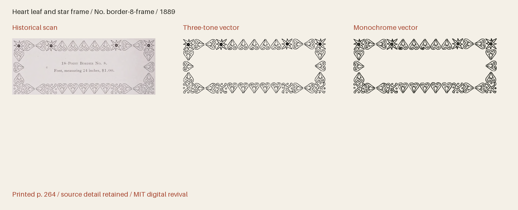 Historical scan beside the three-tone and monochrome vector revivals