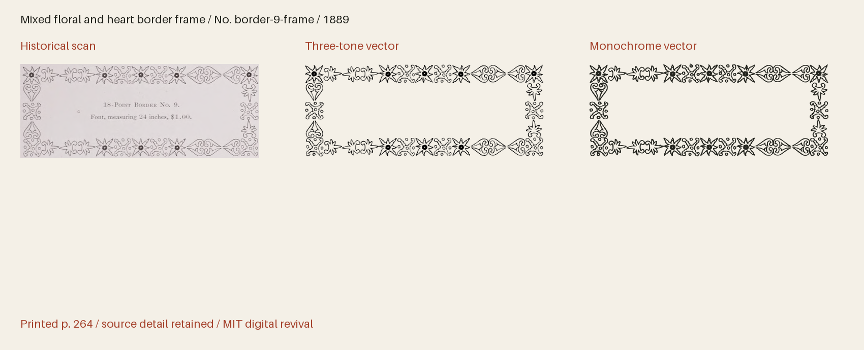 Historical scan beside the three-tone and monochrome vector revivals