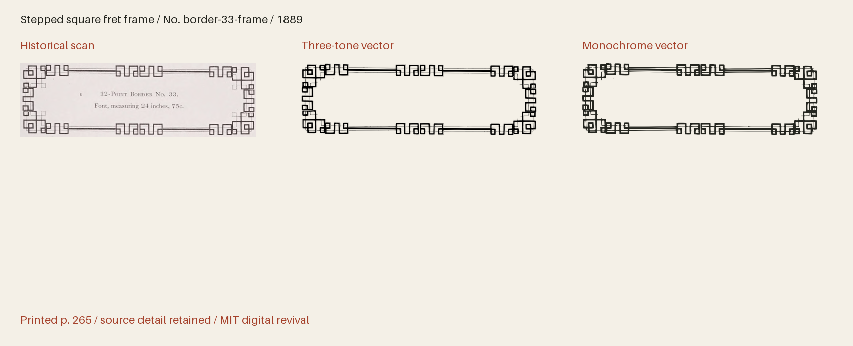 Historical scan beside the three-tone and monochrome vector revivals