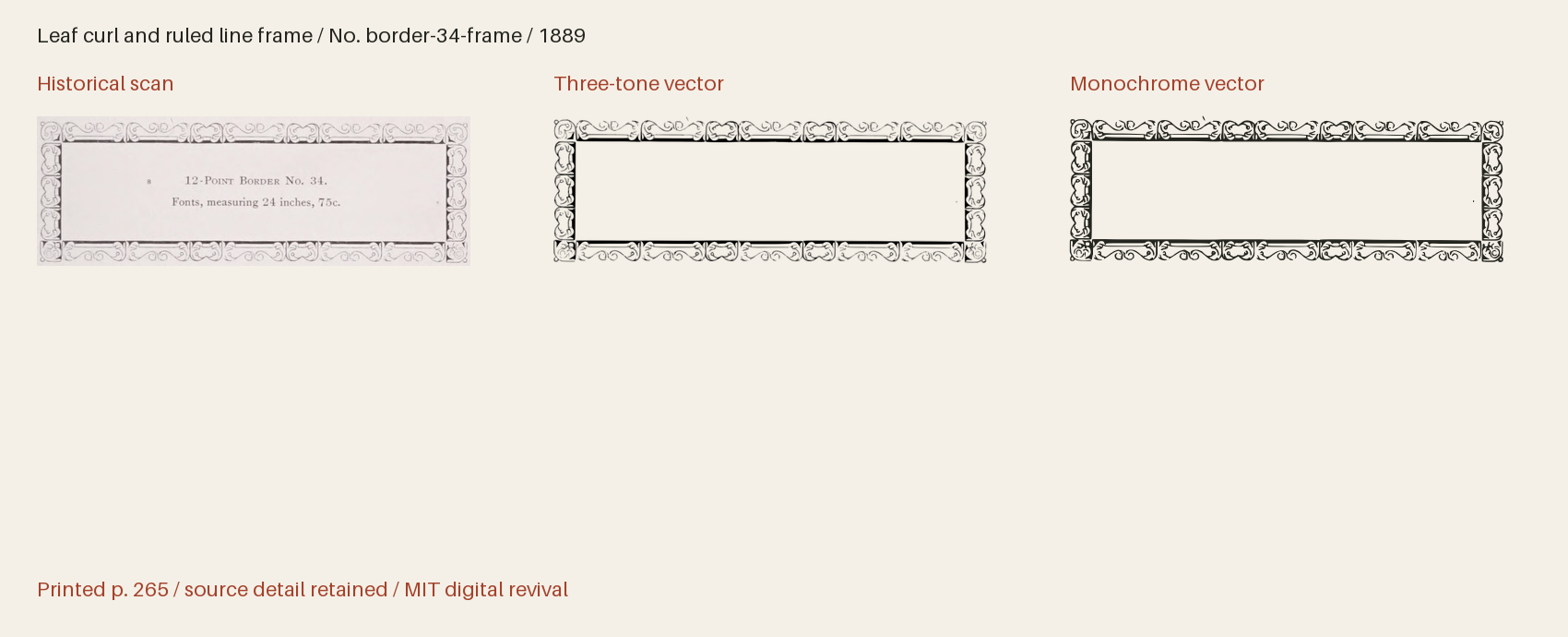Historical scan beside the three-tone and monochrome vector revivals