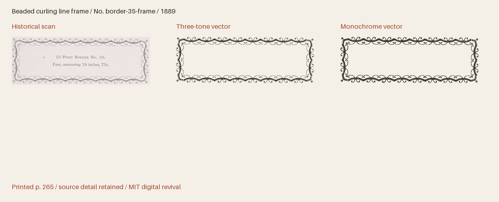 Historical scan beside the three-tone and monochrome vector revivals