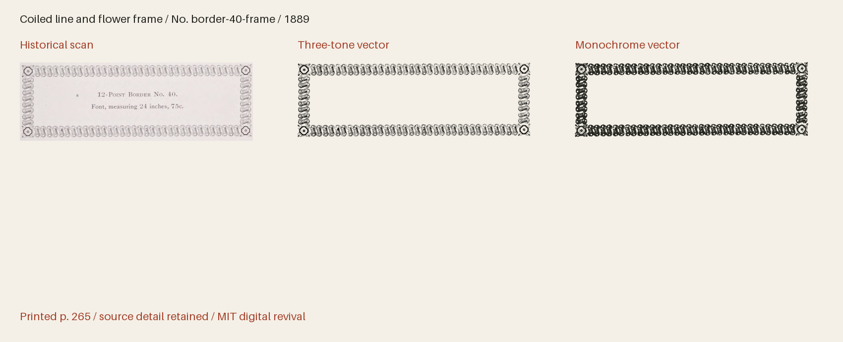 Historical scan beside the three-tone and monochrome vector revivals