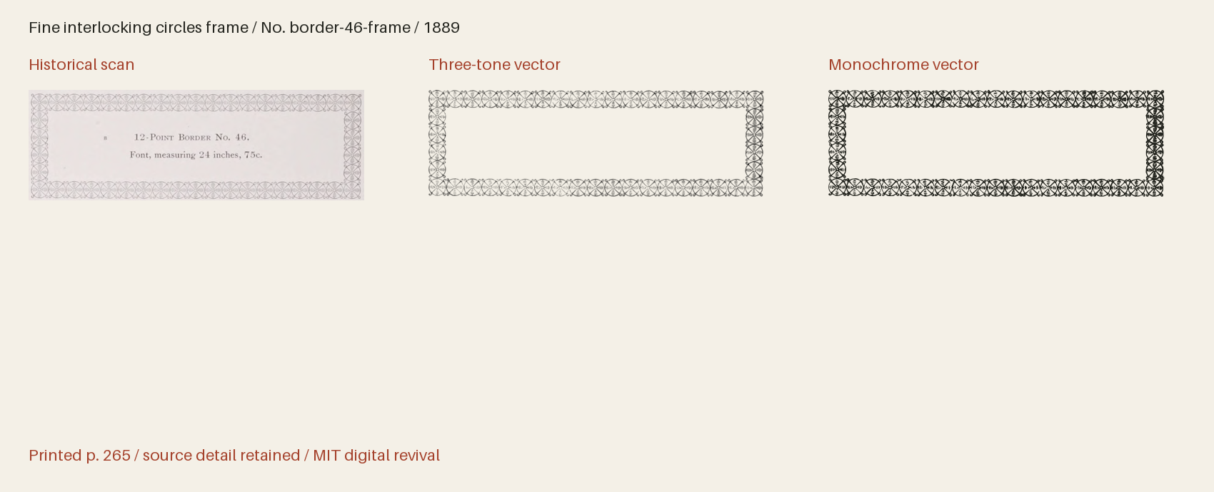 Historical scan beside the three-tone and monochrome vector revivals