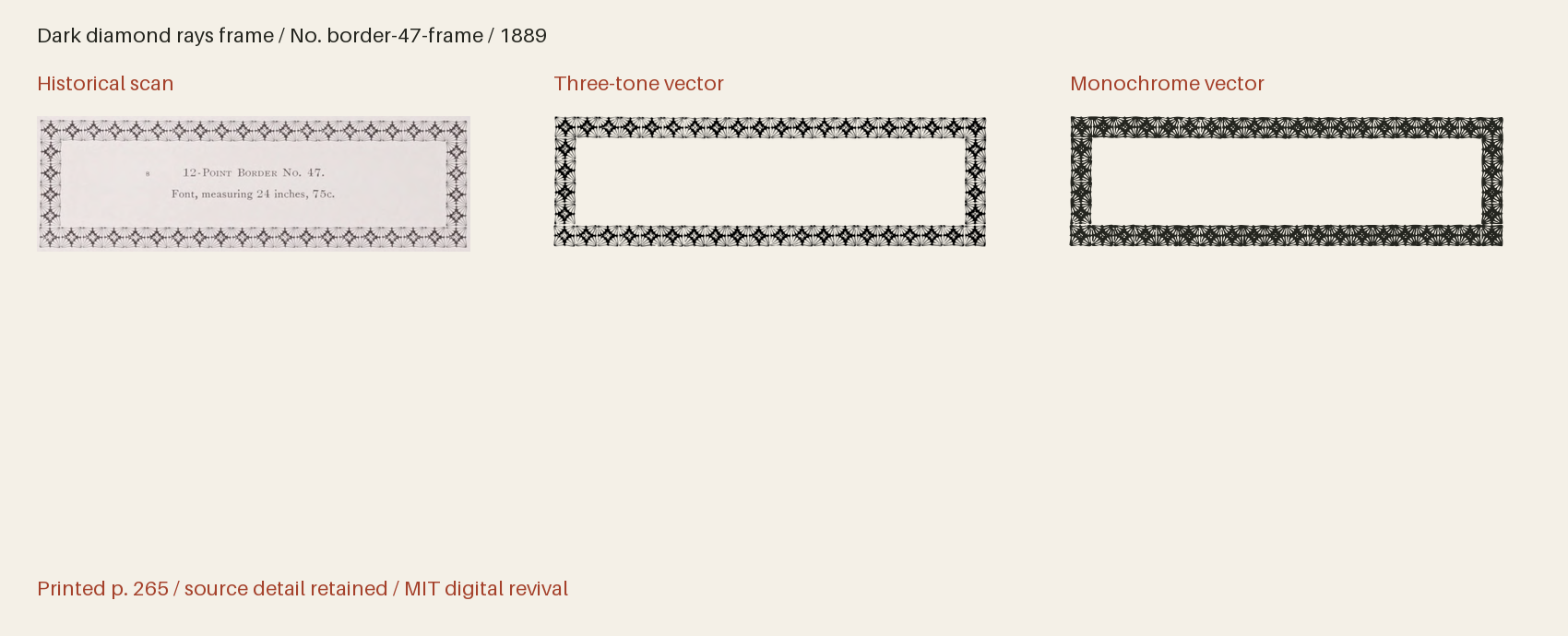 Historical scan beside the three-tone and monochrome vector revivals