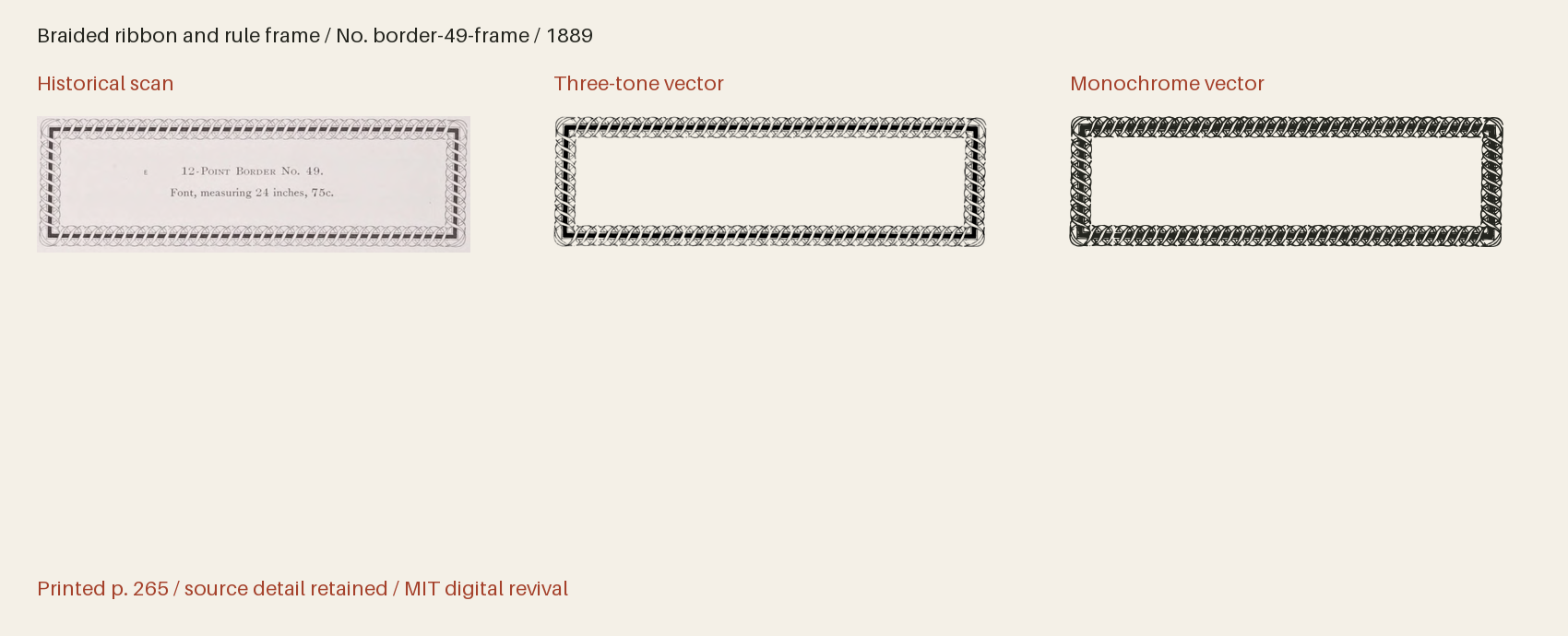 Historical scan beside the three-tone and monochrome vector revivals