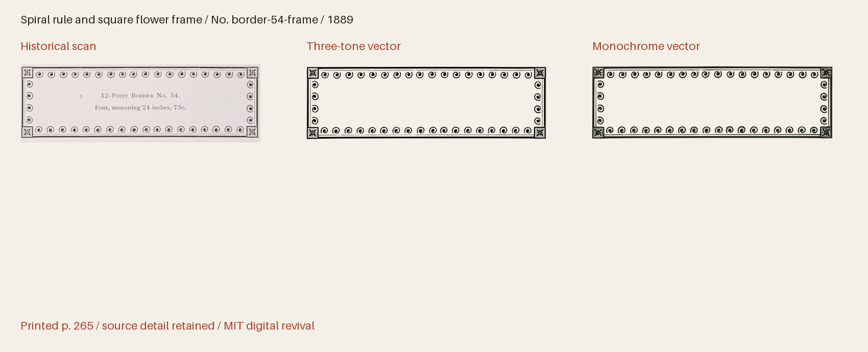 Historical scan beside the three-tone and monochrome vector revivals