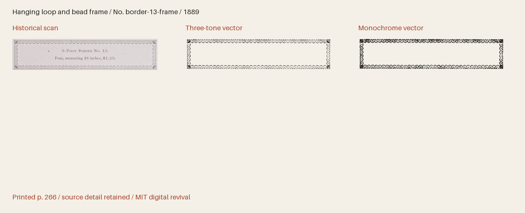 Historical scan beside the three-tone and monochrome vector revivals