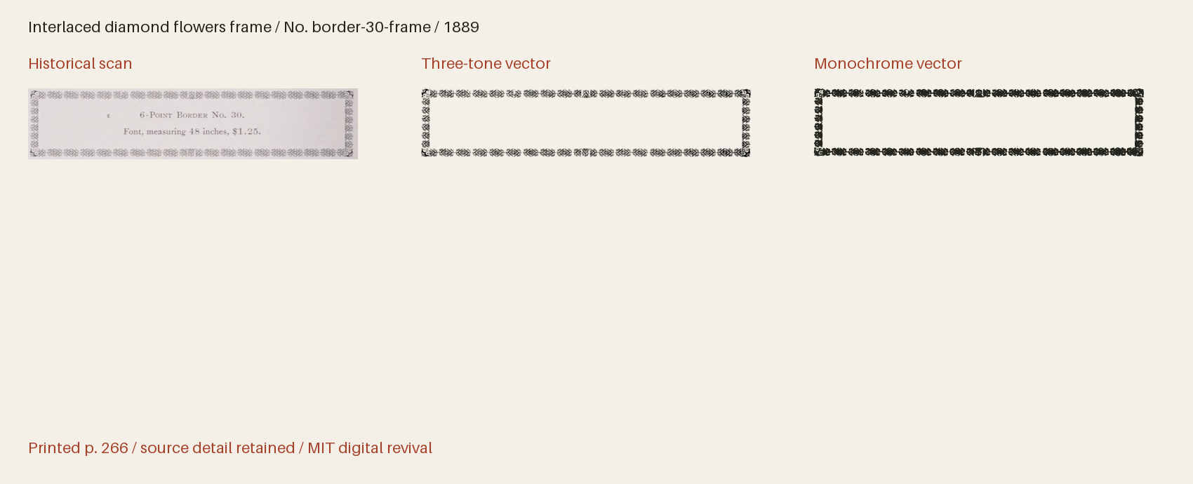 Historical scan beside the three-tone and monochrome vector revivals
