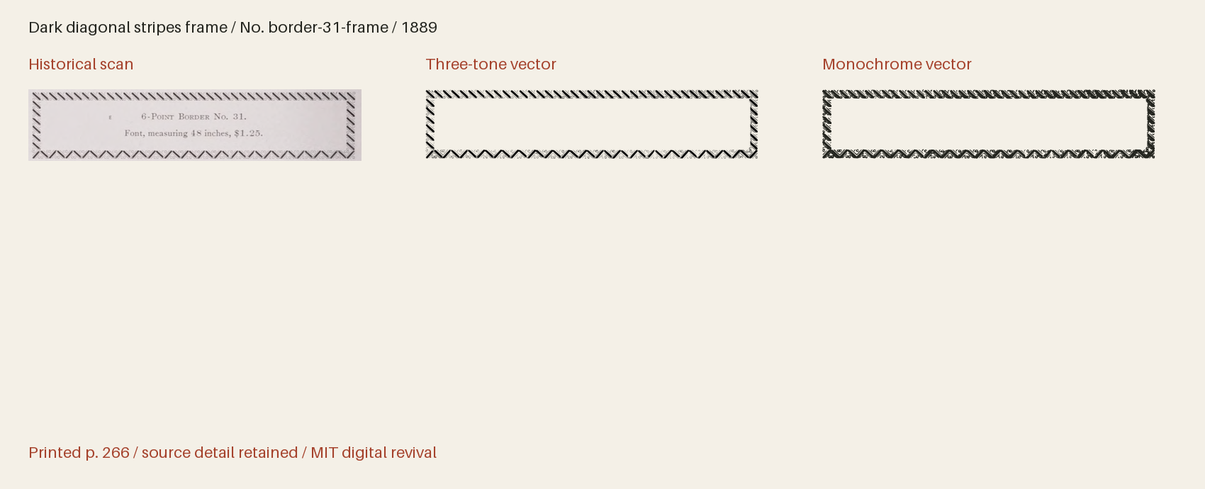 Historical scan beside the three-tone and monochrome vector revivals