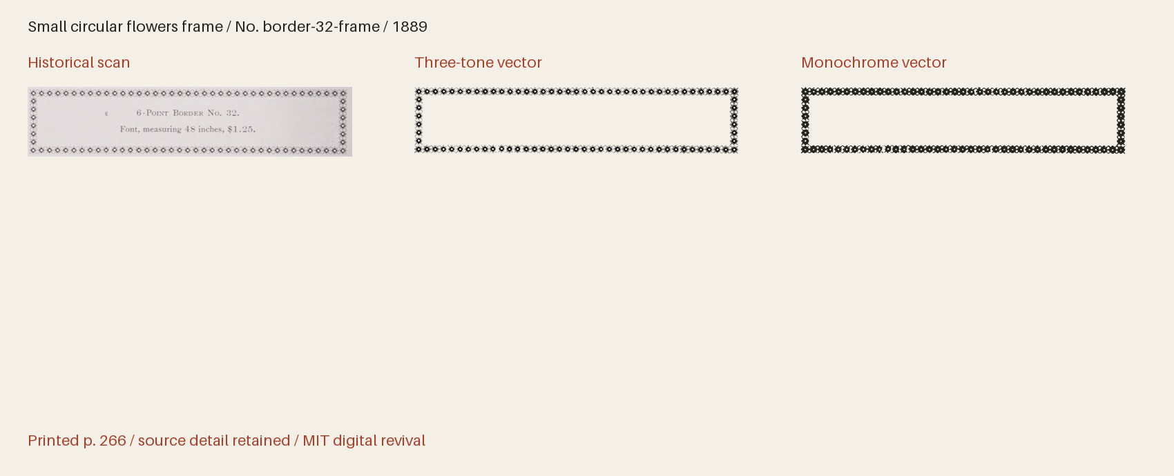 Historical scan beside the three-tone and monochrome vector revivals