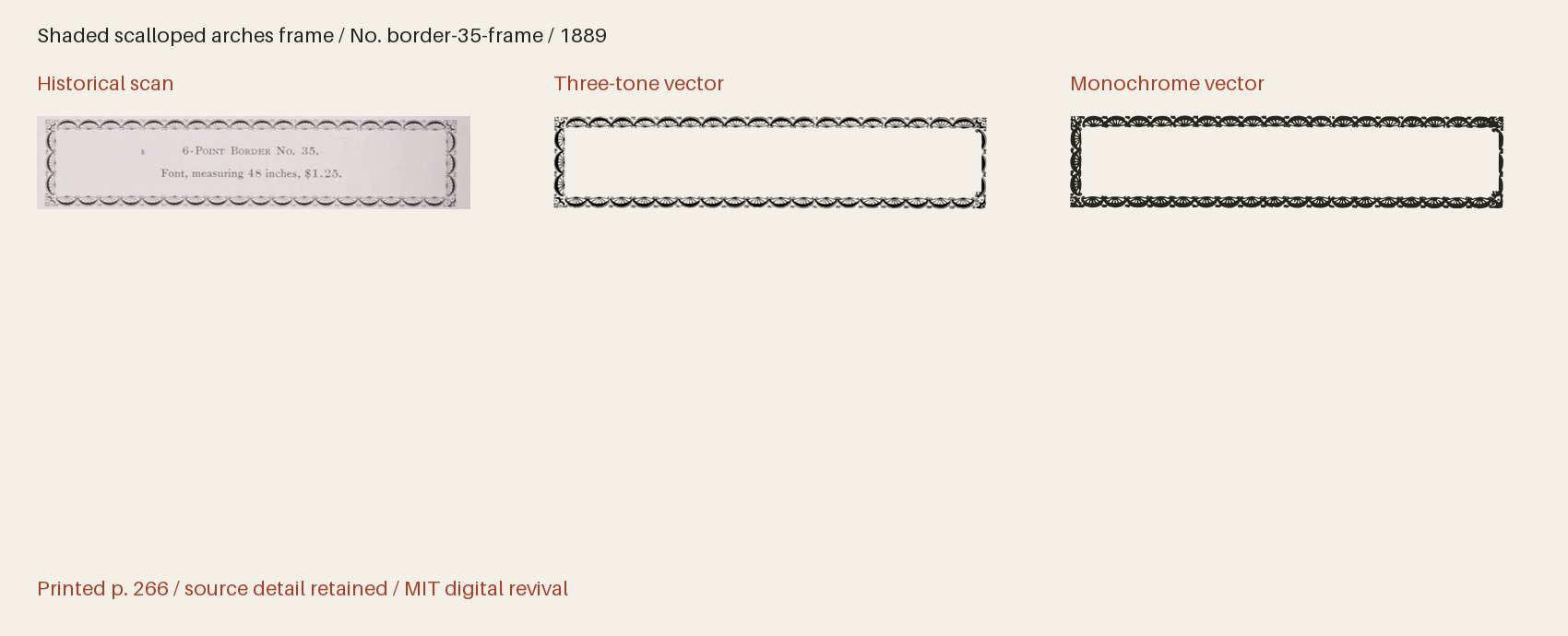Historical scan beside the three-tone and monochrome vector revivals