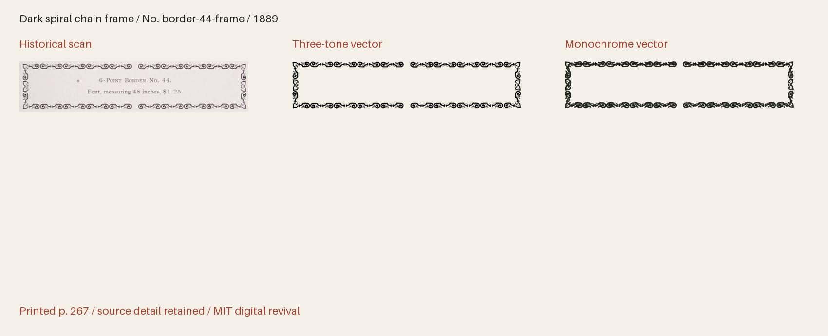 Historical scan beside the three-tone and monochrome vector revivals