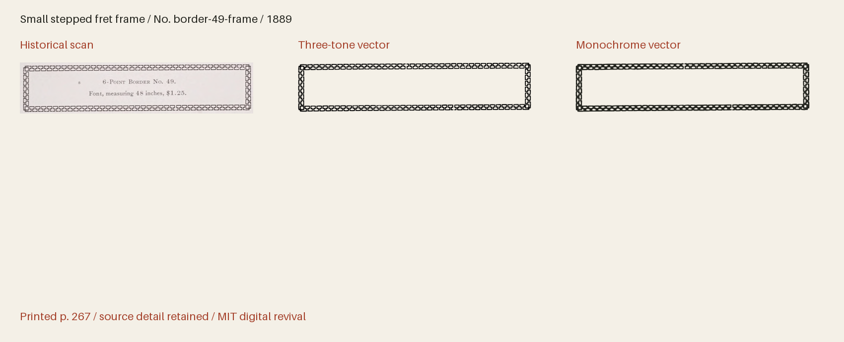Historical scan beside the three-tone and monochrome vector revivals