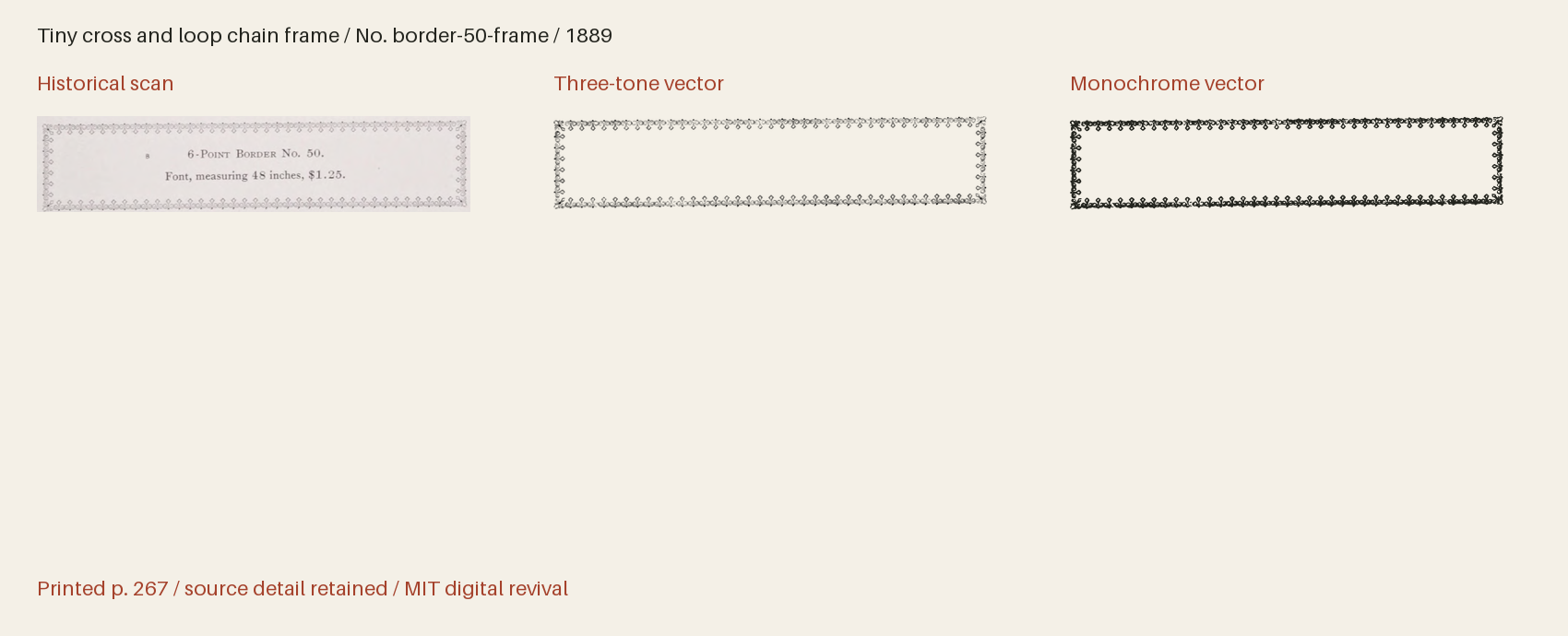 Historical scan beside the three-tone and monochrome vector revivals