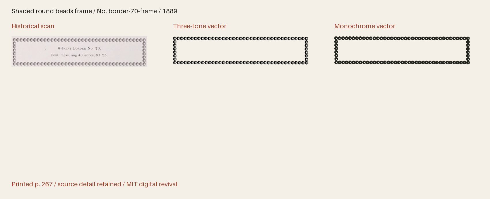 Historical scan beside the three-tone and monochrome vector revivals