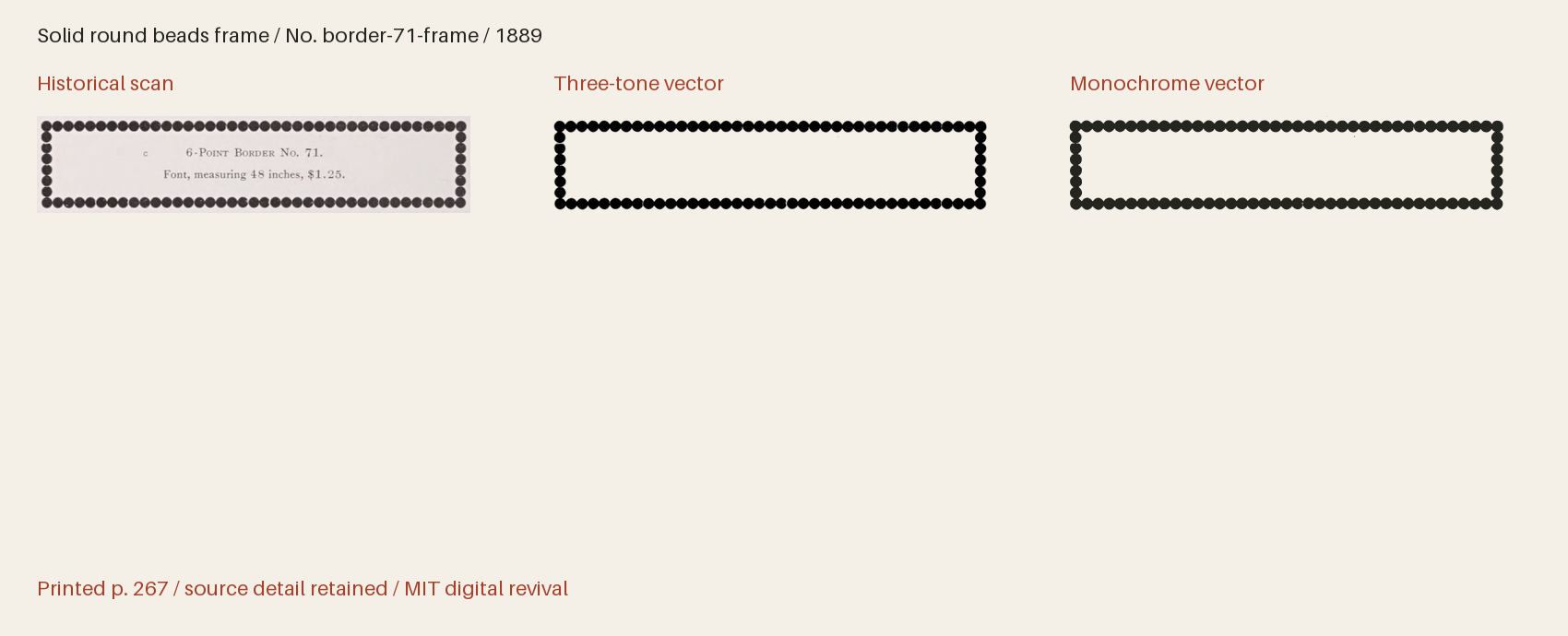 Historical scan beside the three-tone and monochrome vector revivals