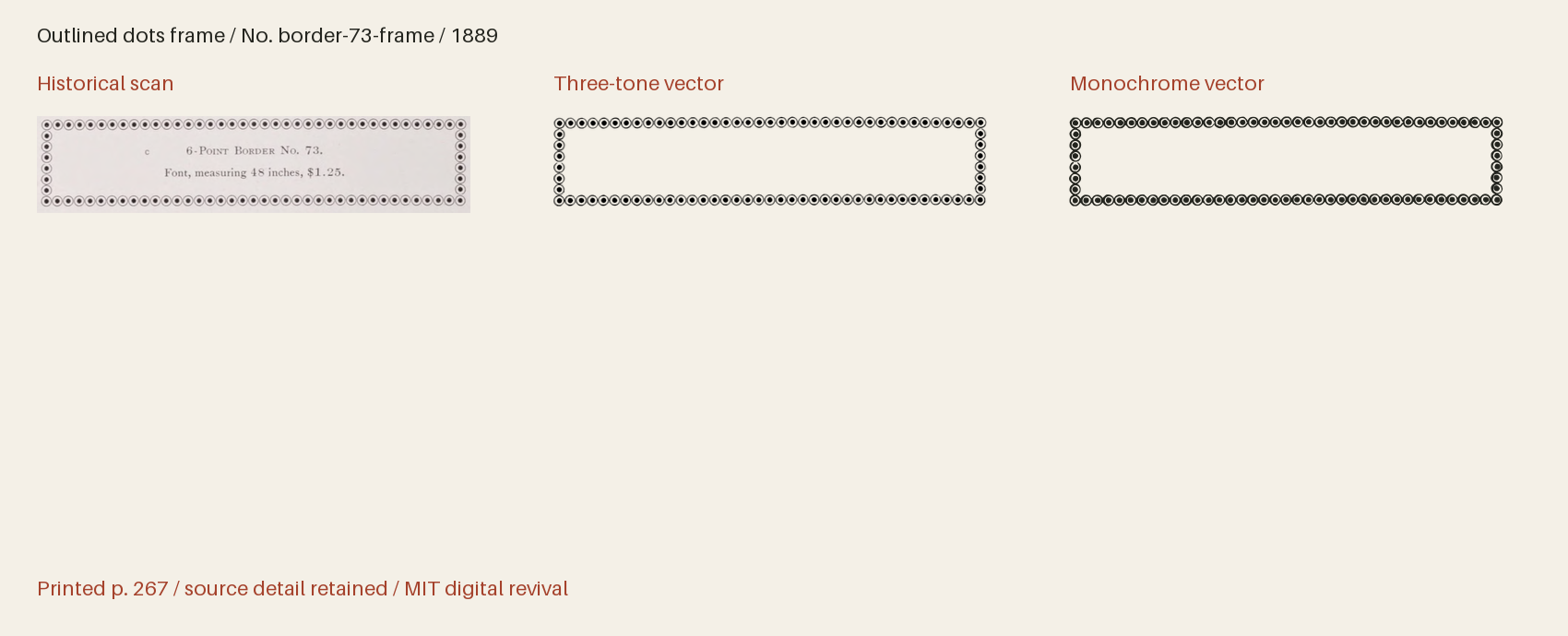 Historical scan beside the three-tone and monochrome vector revivals