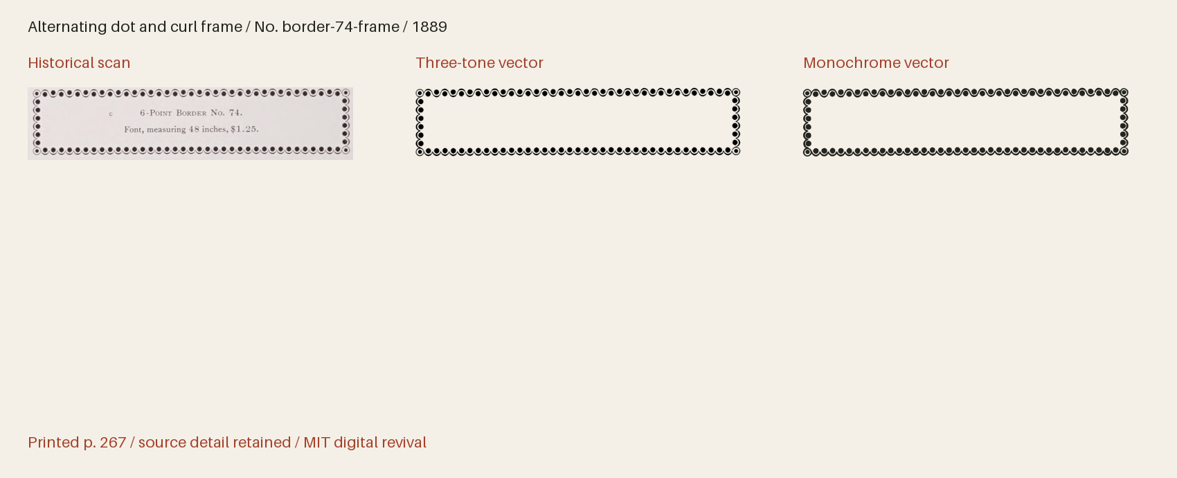 Historical scan beside the three-tone and monochrome vector revivals
