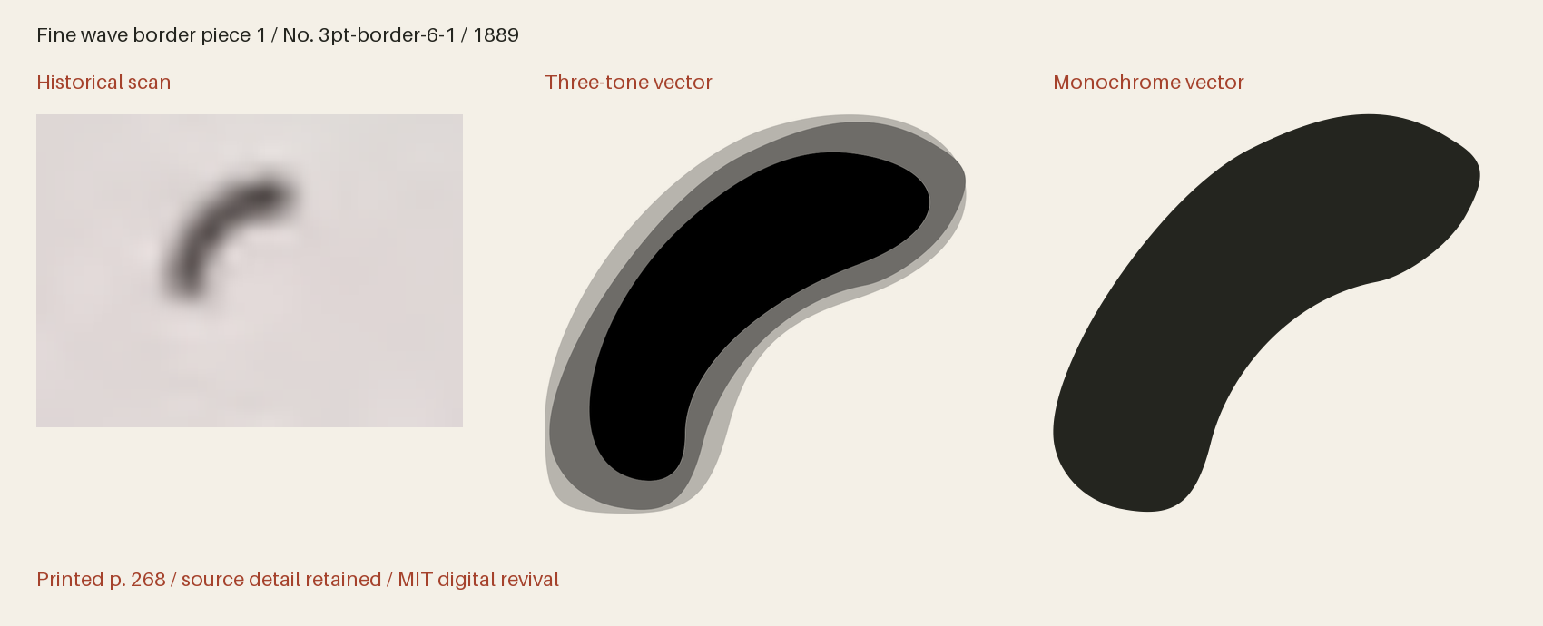 Historical scan beside the three-tone and monochrome vector revivals