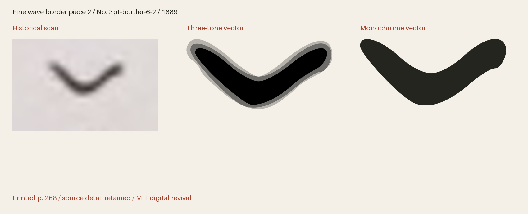 Historical scan beside the three-tone and monochrome vector revivals