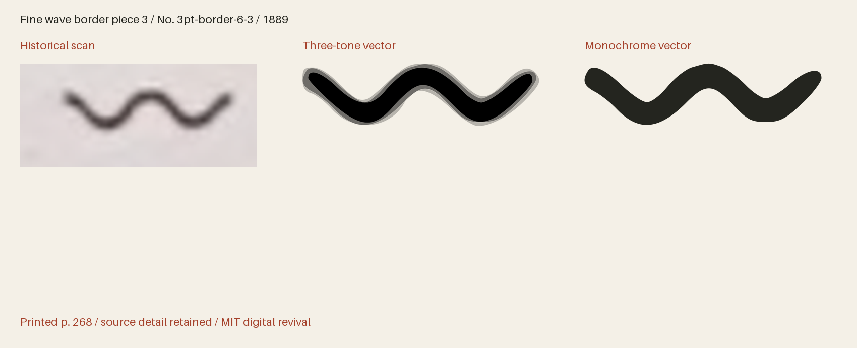 Historical scan beside the three-tone and monochrome vector revivals