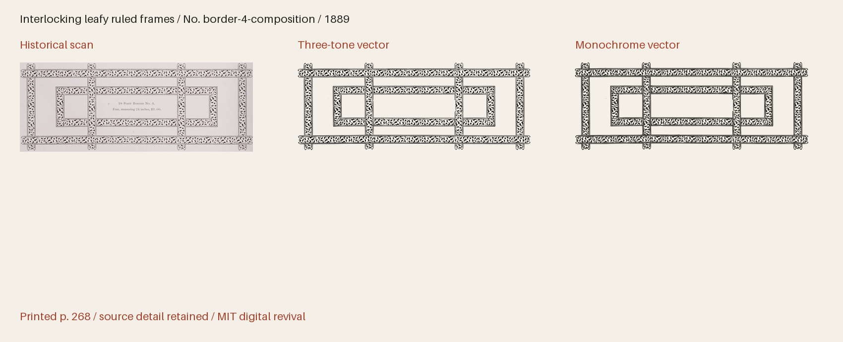 Historical scan beside the three-tone and monochrome vector revivals