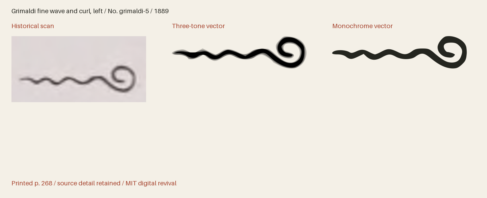 Historical scan beside the three-tone and monochrome vector revivals