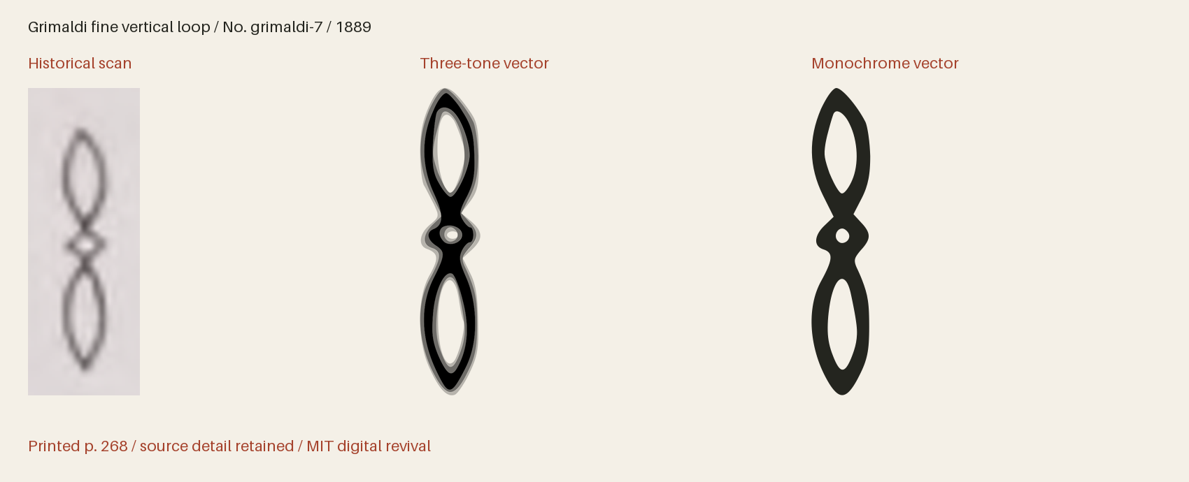 Historical scan beside the three-tone and monochrome vector revivals