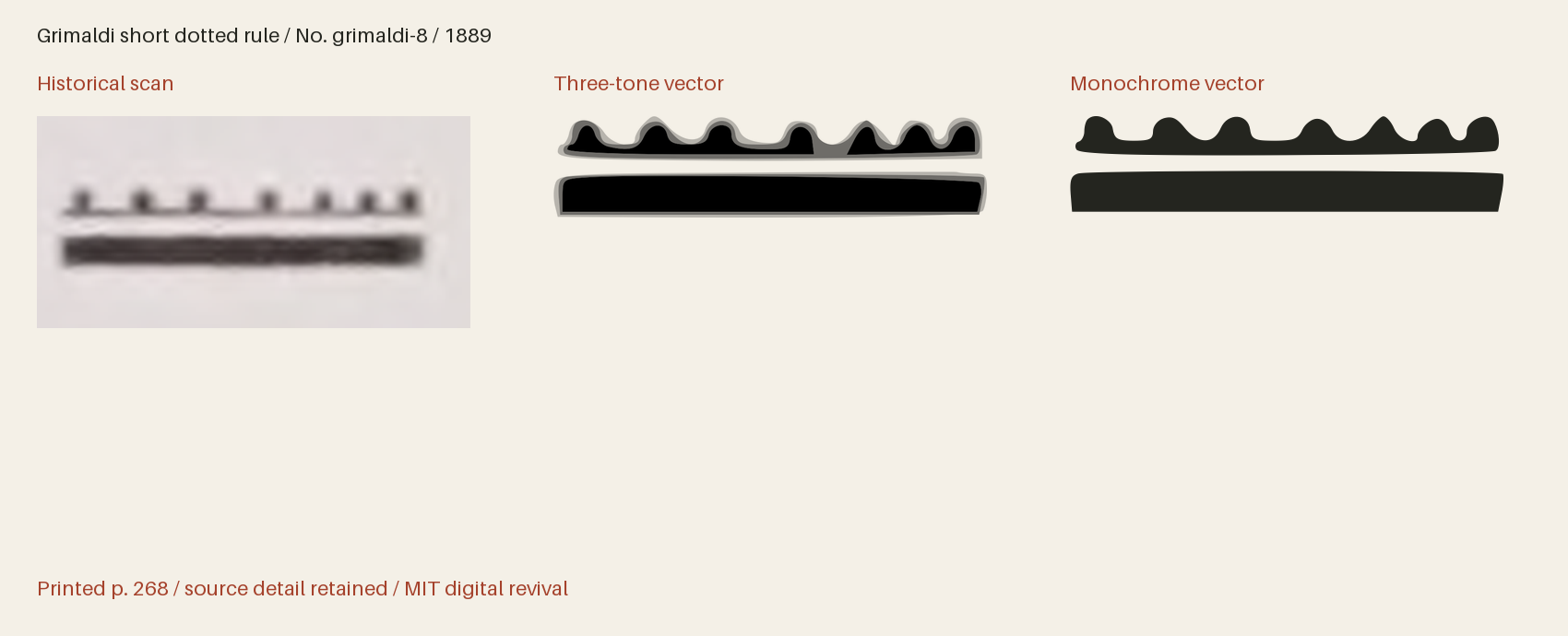 Historical scan beside the three-tone and monochrome vector revivals