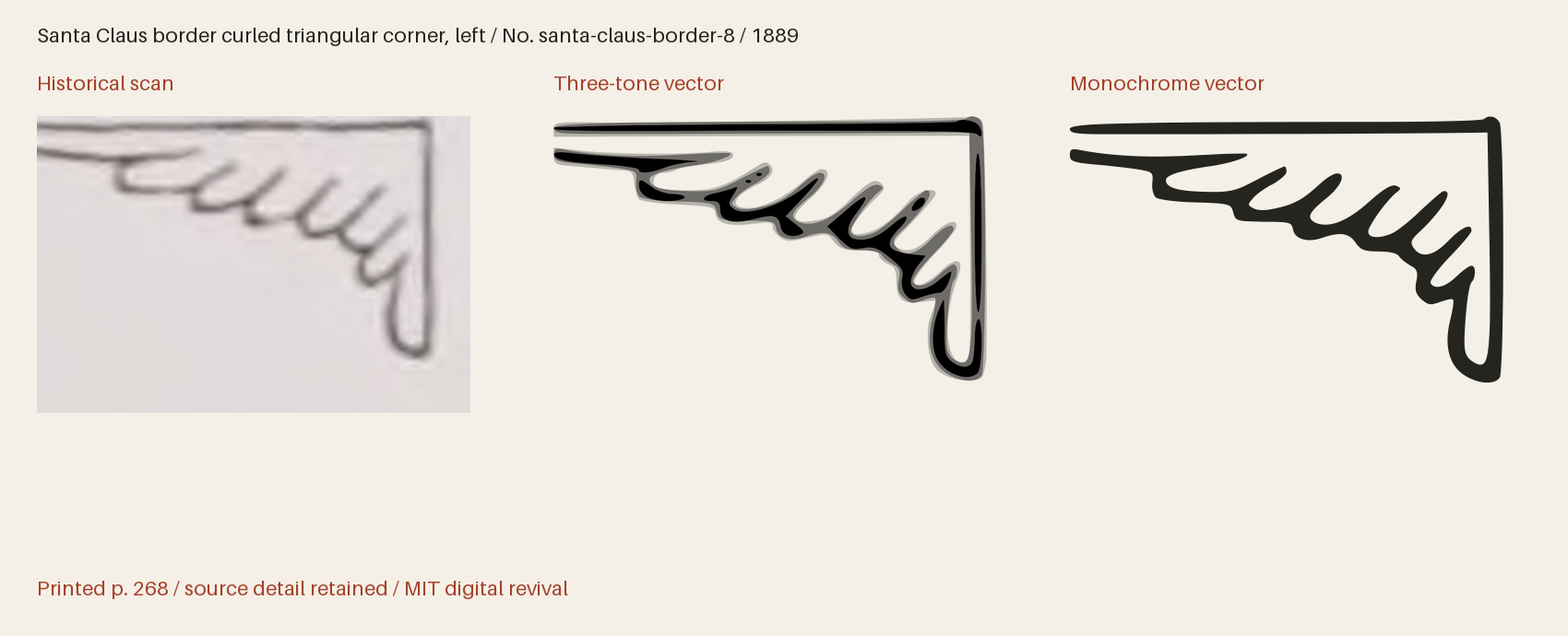Historical scan beside the three-tone and monochrome vector revivals