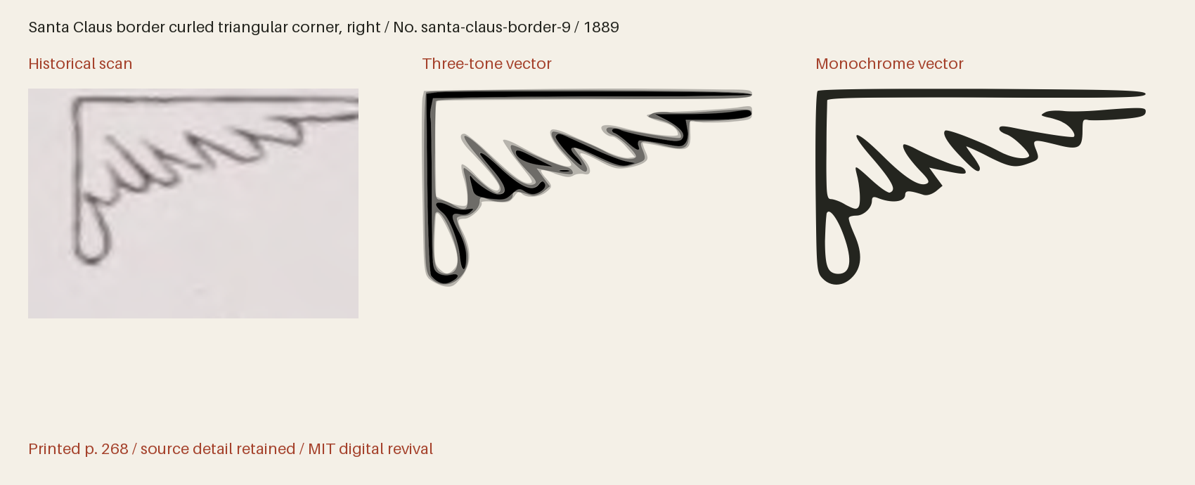 Historical scan beside the three-tone and monochrome vector revivals