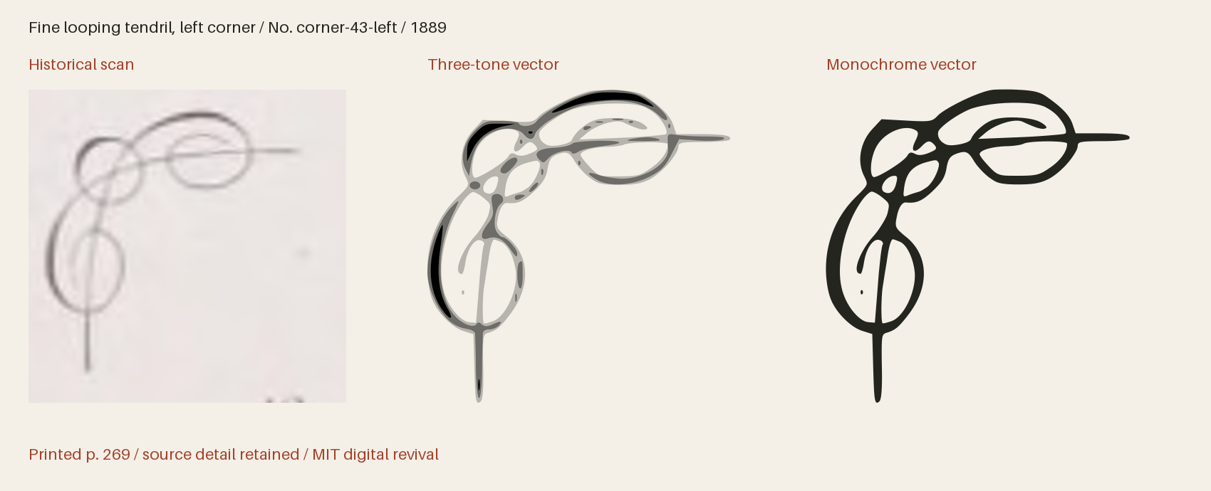 Historical scan beside the three-tone and monochrome vector revivals