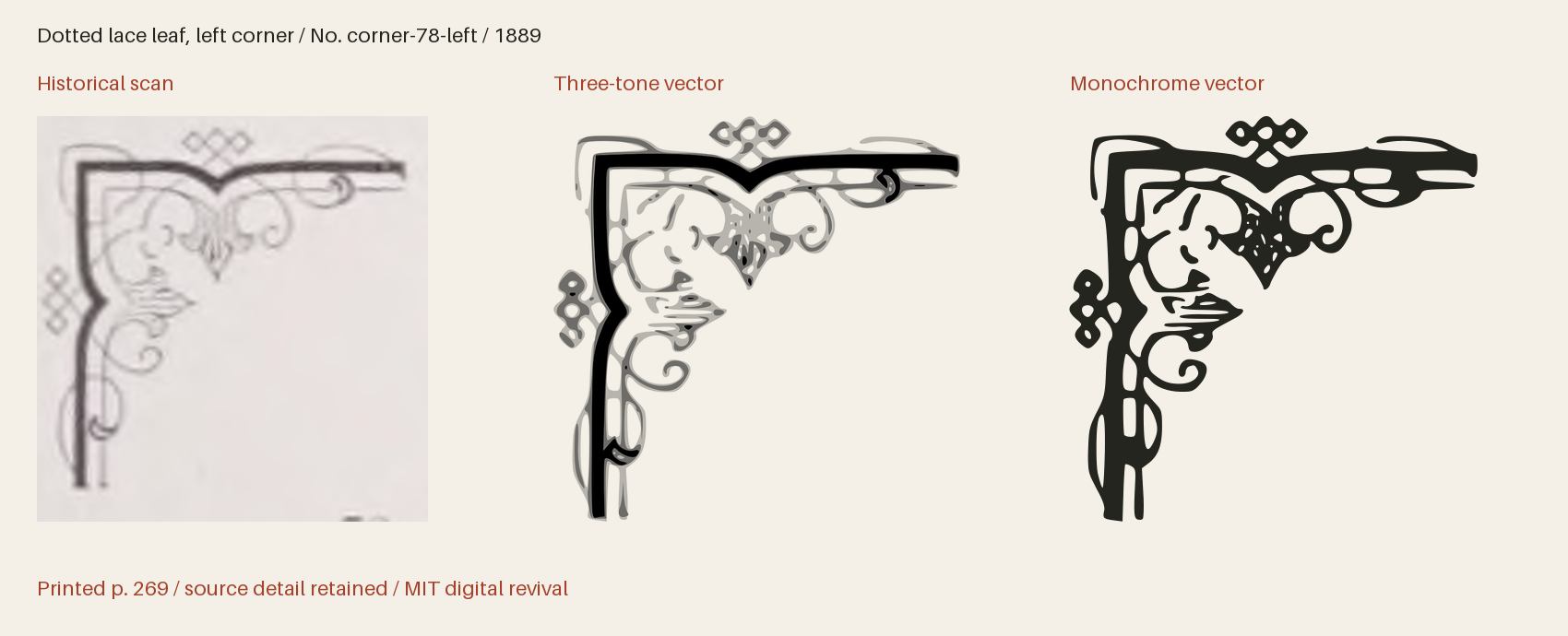 Historical scan beside the three-tone and monochrome vector revivals