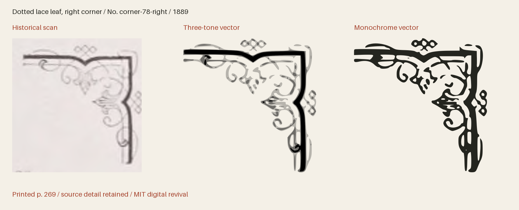 Historical scan beside the three-tone and monochrome vector revivals