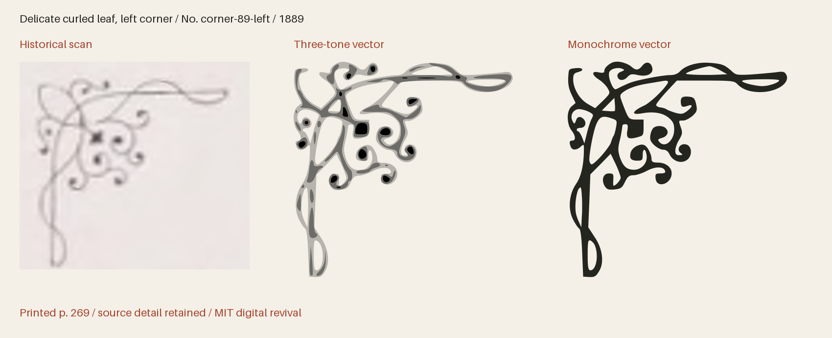 Historical scan beside the three-tone and monochrome vector revivals