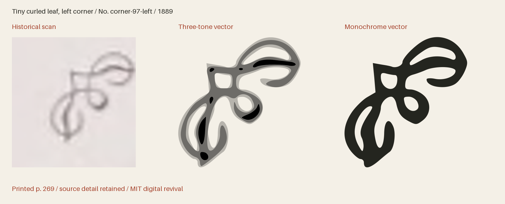 Historical scan beside the three-tone and monochrome vector revivals