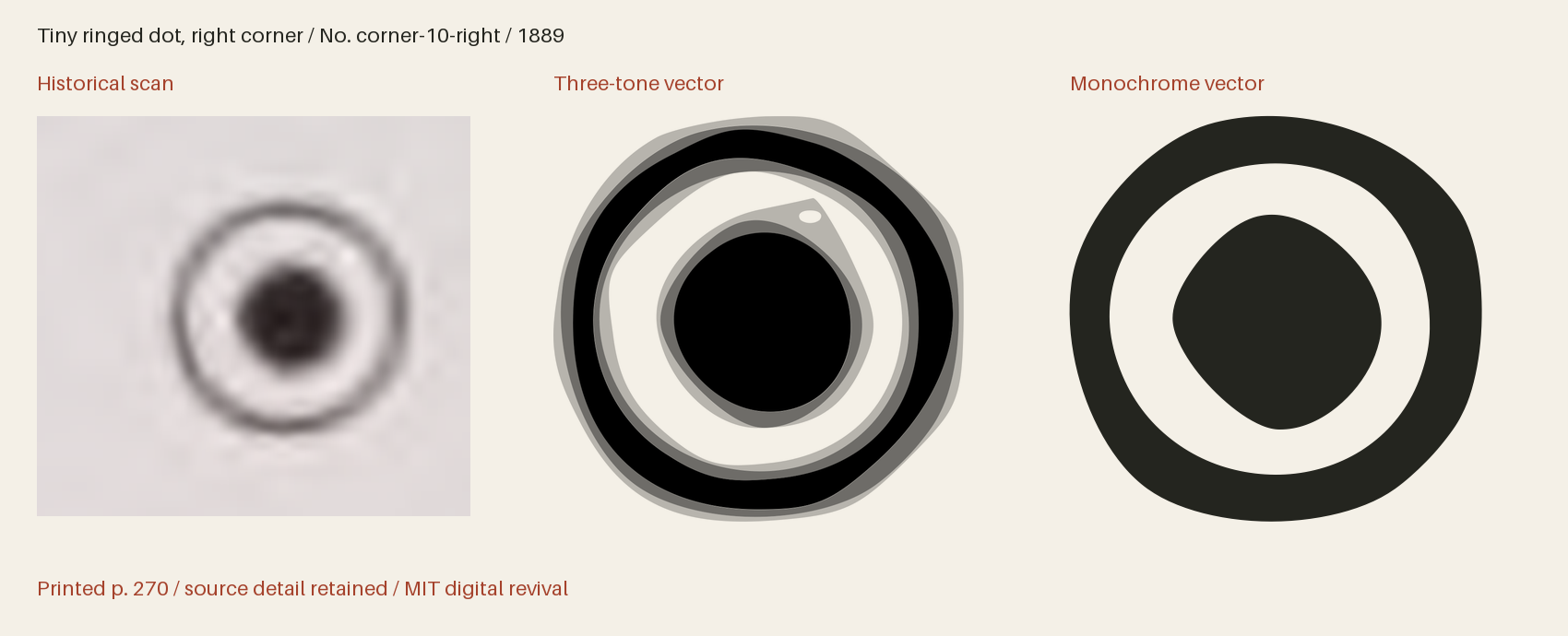 Historical scan beside the three-tone and monochrome vector revivals