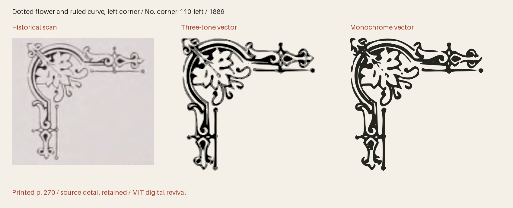 Historical scan beside the three-tone and monochrome vector revivals