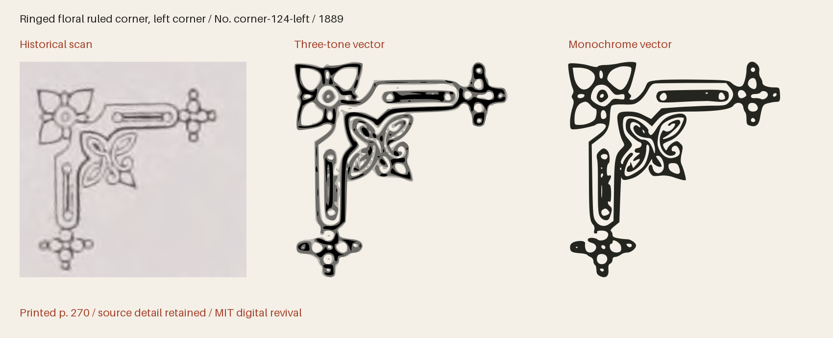 Historical scan beside the three-tone and monochrome vector revivals