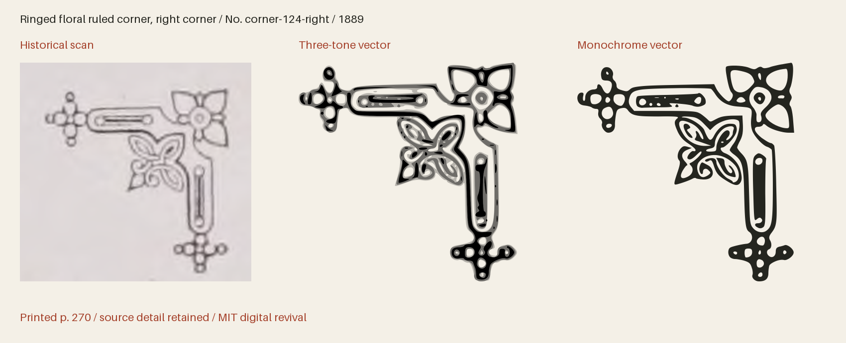 Historical scan beside the three-tone and monochrome vector revivals