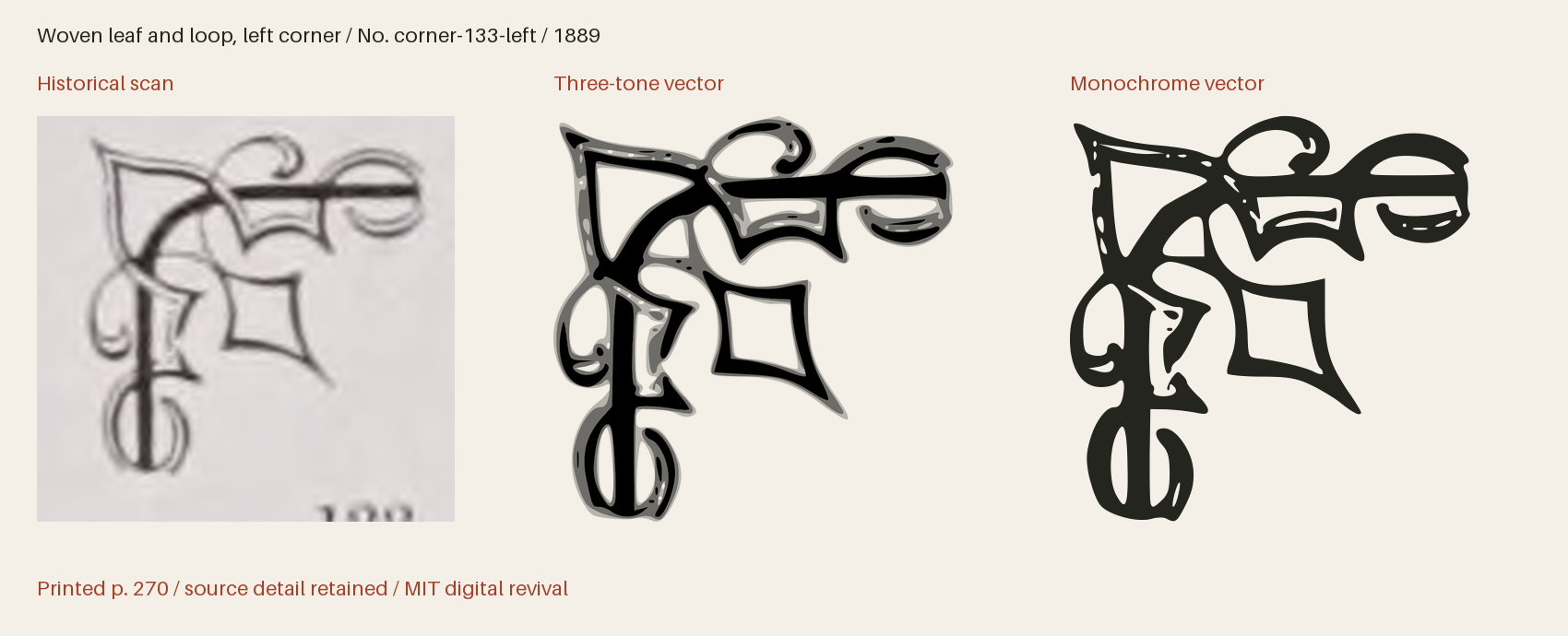 Historical scan beside the three-tone and monochrome vector revivals