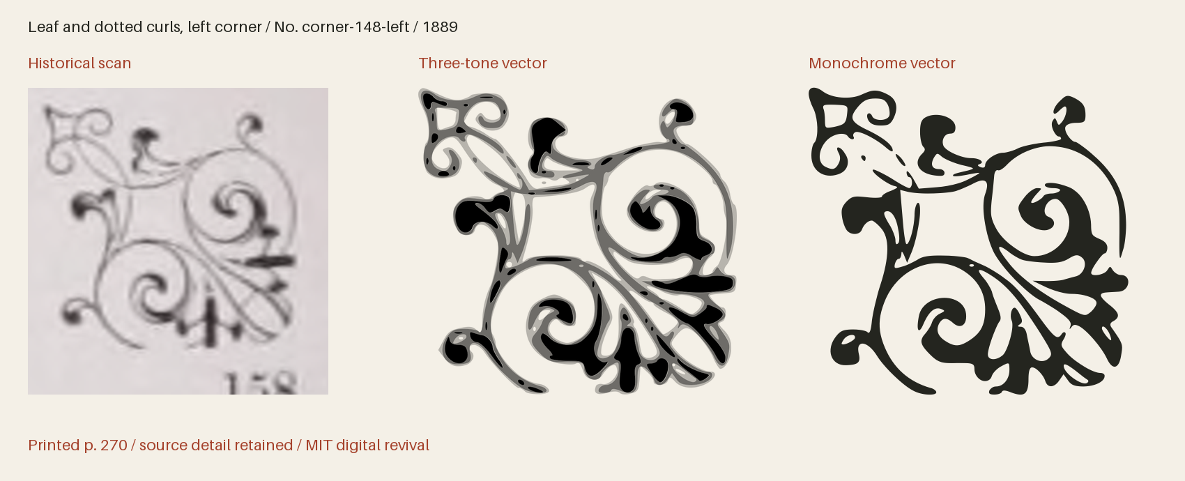 Historical scan beside the three-tone and monochrome vector revivals