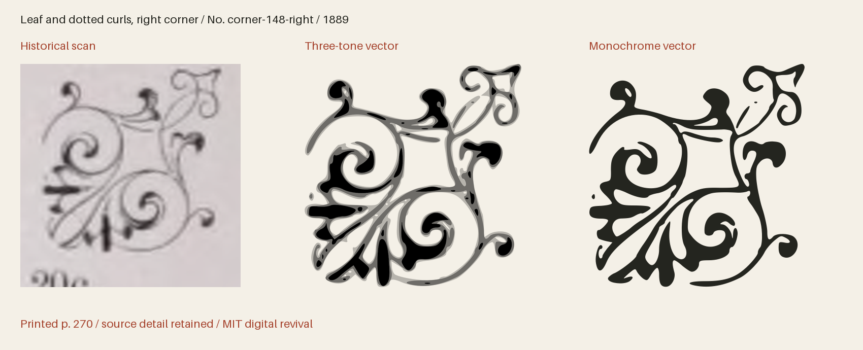 Historical scan beside the three-tone and monochrome vector revivals