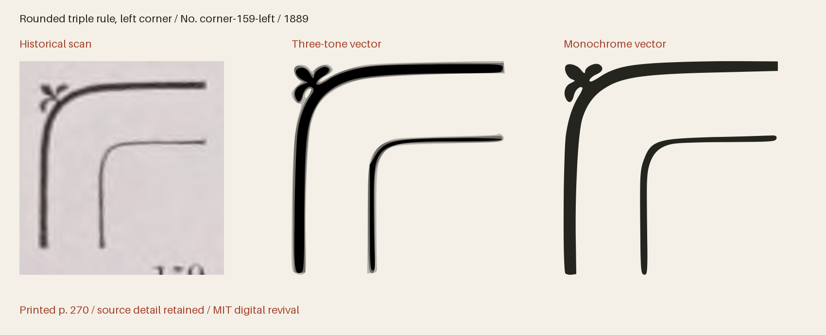 Historical scan beside the three-tone and monochrome vector revivals