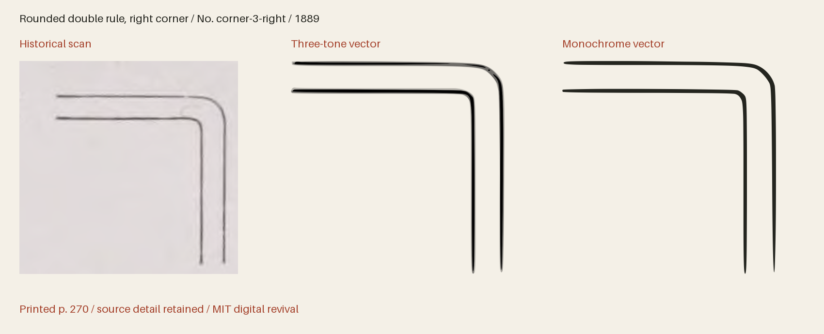 Historical scan beside the three-tone and monochrome vector revivals