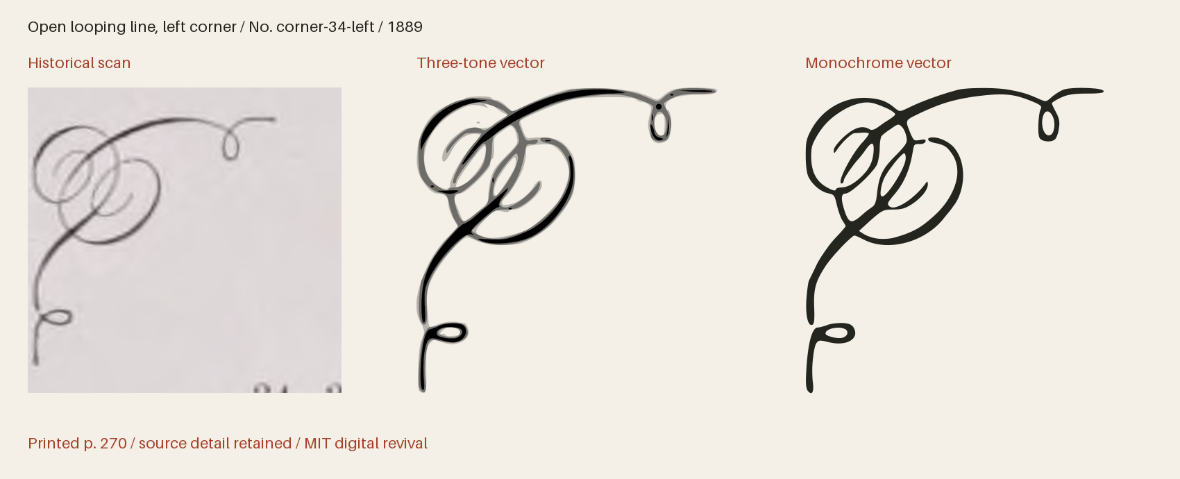 Historical scan beside the three-tone and monochrome vector revivals