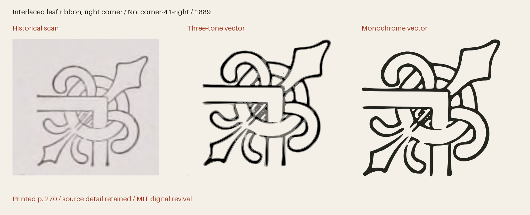 Historical scan beside the three-tone and monochrome vector revivals